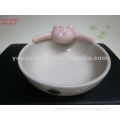 Lovely pink pig ceramic pet bowl